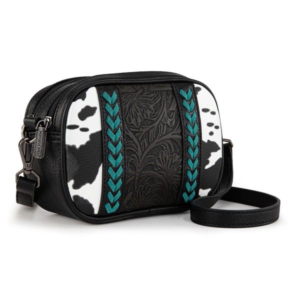 Western Cowgirl Crossbody Bag for Women Men Tooled Whipstitch Crossbody Crossbody Bags